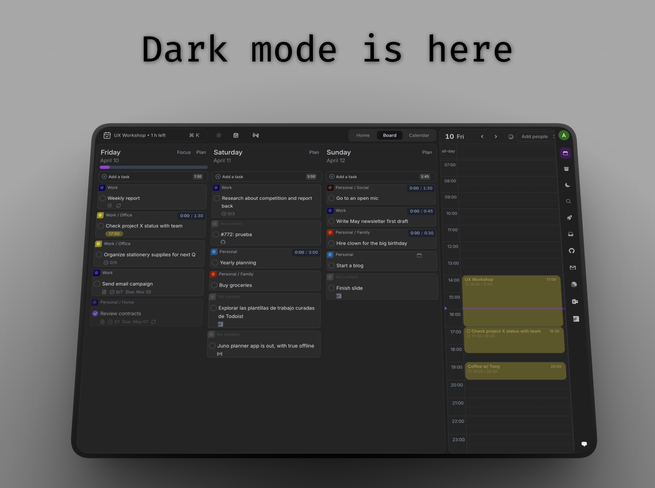 Juno dark mode